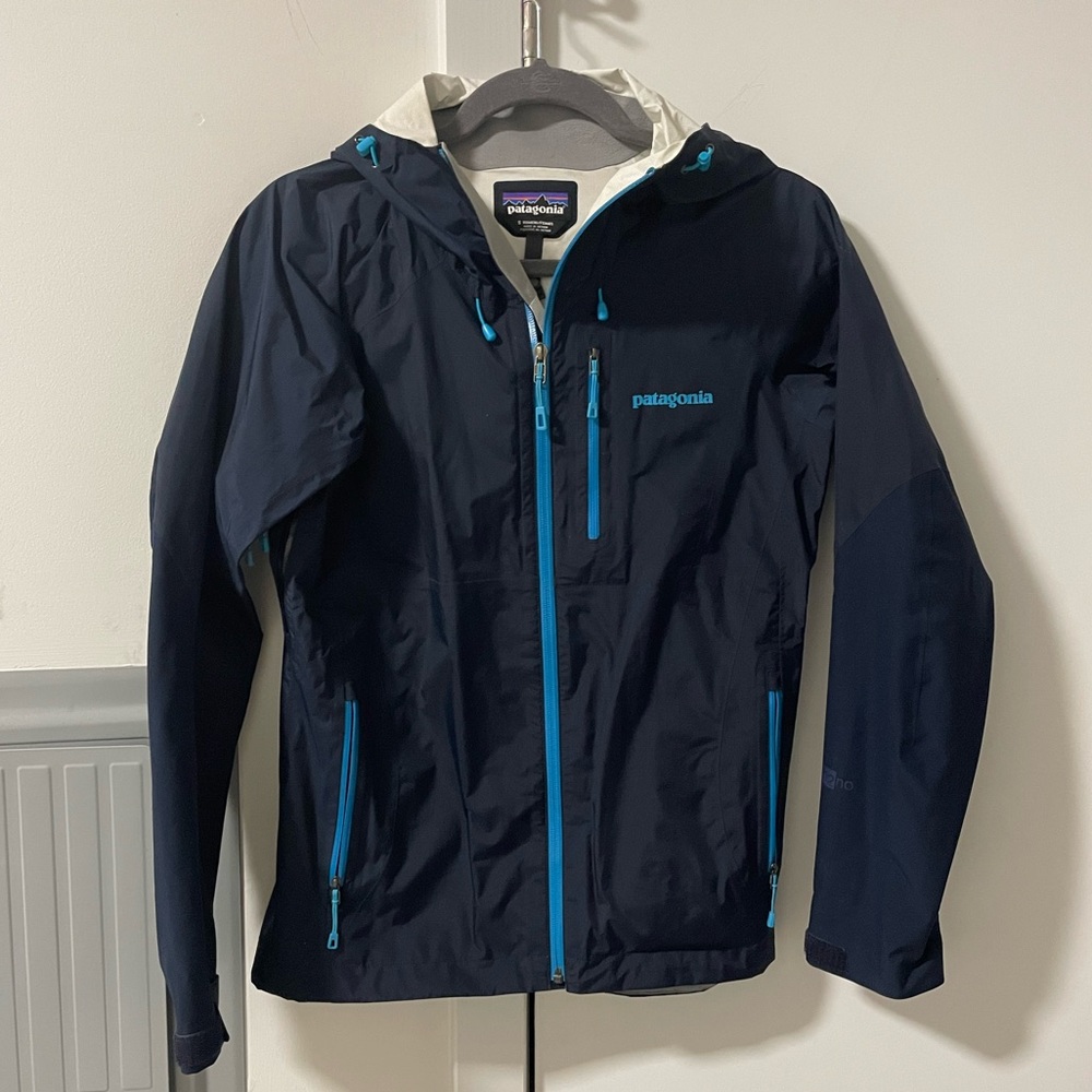 Patagonia blue H2no Shell rain Jacket, sz S